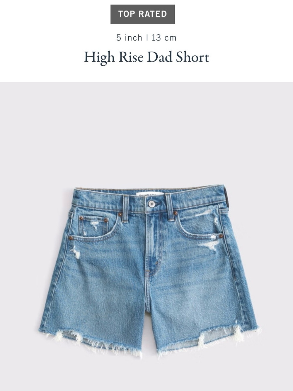 Abercrombie & Fitch High rise Dad Jean Shorts Sz 27 nwt sold out online!